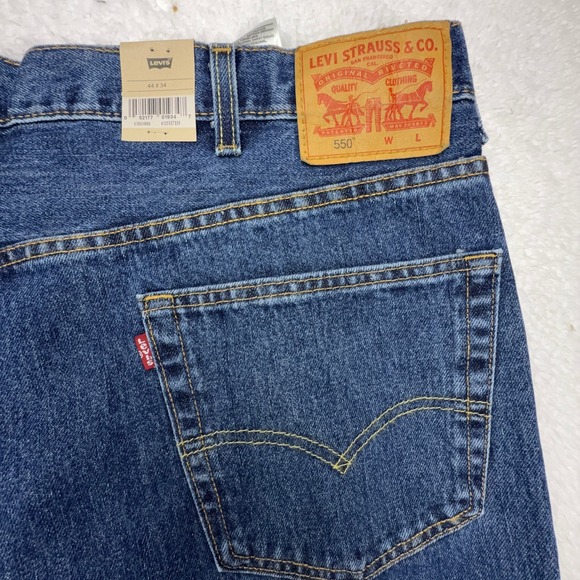 Levi's Other - Levis 550 Relaxed Fit Mens Blue Jeans 44x34 NWT